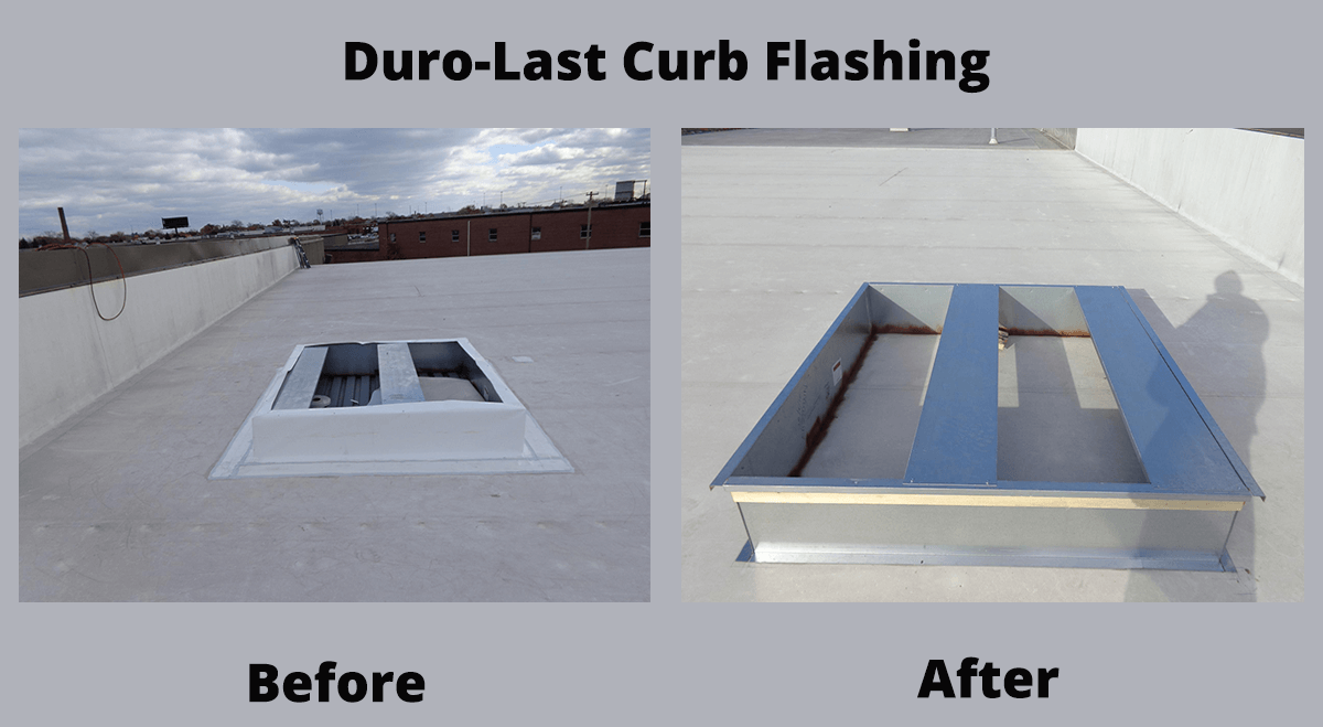 Duro-Last Curb Flashing Before and After